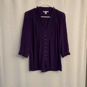 Banana Republic Purple Silk Blouse